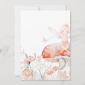 Invitation Baby shower Fleur sauvage et fée (Dos)