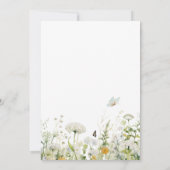 Invitation Baby shower fleur sauvage fille (Dos)