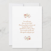 Invitation Baby shower fleur sauvage fille (Dos)