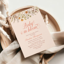 Baby shower Fleur sauvage Floral Watercolor