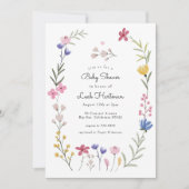 Invitation Baby shower fleur sauvage Flower Garden (Devant)