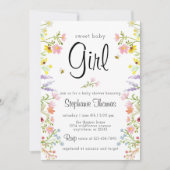 Invitation Baby shower fleur sauvage Garden Party (Devant)