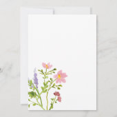 Invitation Baby shower fleur sauvage Garden Party (Dos)