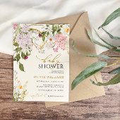 Invitation Baby shower Fleur sauvage Lilac