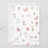 Invitation Baby shower Fleur sauvage Little Butterfly (Dos)