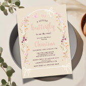 Invitation Baby shower Fleur sauvage Little Butterfly Boho