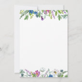 Invitation Baby shower Fleur sauvage Little Butterfly Spring (Dos)