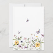 Invitation Baby shower Fleur sauvage Little Butterfly Waterco (Dos)