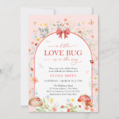 Invitation Baby shower Fleur sauvage Little Love Bug (Devant)