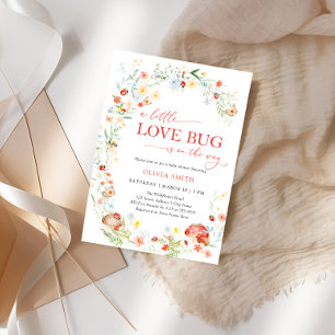Invitation Baby shower fleur sauvage Love Bug