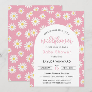 Invitation Baby Shower Fleur Sauvage Marguerite