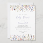 Invitation Baby shower Fleur sauvage multicouleur été (Devant)
