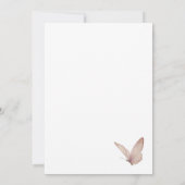 Invitation Baby shower Fleur sauvage papillon (Dos)