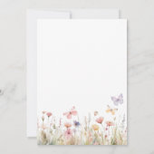 Invitation Baby shower Fleur sauvage papillon (Dos)