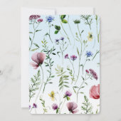 Invitation Baby shower fleur sauvage papillon (Dos)