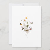 Invitation Baby shower fleur sauvage papillon fille (Dos)