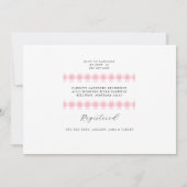 Invitation Baby shower Fleur sauvage rose En vichy II (Dos)