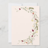 Invitation Baby shower Fleur sauvage rose vif (Dos)