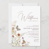 Invitation Baby Shower Fleur Sauvage Rustique (Devant)
