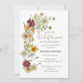 Invitation Baby shower Fleur sauvage Rustique Boho Sage Green (Devant)