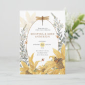 Invitation Baby shower Fleur sauvage Sunflower Fall (Debout devant)