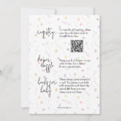 Invitation Baby shower fleur sauvage tout en un (Dos)