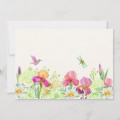 Invitation Baby shower fleuri (Dos)