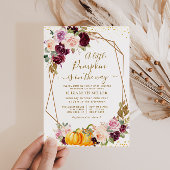 Invitation baby shower fleuri citrouille