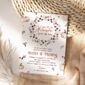 Invitation Baby shower fleuri Citrouille ivoire confortable