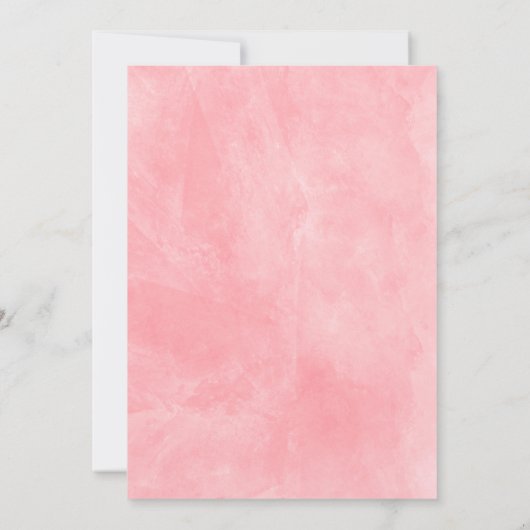 Invitation Baby shower Fleurs d'aquarelle Fille Pink Peonies (Dos)