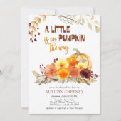 Invitation Baby shower Fleurs d'automne petit Citrouille (Devant)