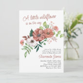 Invitation Baby shower Fleurs d'automne petit Fleur sauvage (Debout devant)