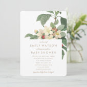 Invitation Baby shower Fleurs de Jardin (Debout devant)