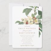 Invitation Baby shower Fleurs de Jardin (Devant)