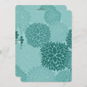 Invitation Baby shower Fleurs de menthe chic (Devant / Derrière)