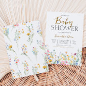 Invitation Baby Shower Fleurs de Printemps