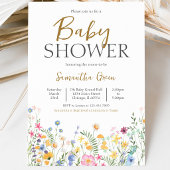 Invitation Baby Shower Fleurs de Printemps
