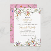 Invitation baby shower Fleurs fleurs sauvages (Devant / Derrière)