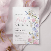 Invitation baby shower | Fleurs Pastel