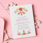 Invitation Baby shower Fleurs Pays