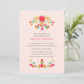 Invitation Baby shower Fleurs Pays (Debout devant)