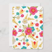 Invitation Baby shower Fleurs Pays (Dos)