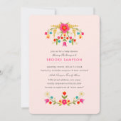 Invitation Baby shower Fleurs Pays (Devant)