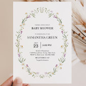 Invitation Baby Shower Fleurs Printanières