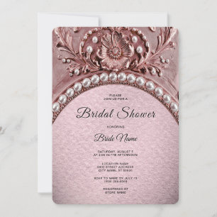 Invitation Baby Shower Fleurs Roses pour la Mariée