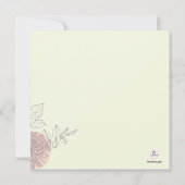 Invitation Baby shower Fleurs sauvages (Dos)