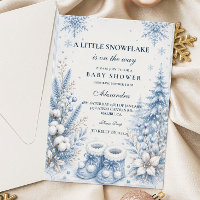 Baby Shower Flocon de Neige Bleu