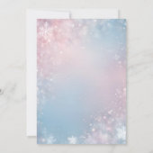 Invitation Baby Shower Flocon de Neige d'Hiver (Dos)
