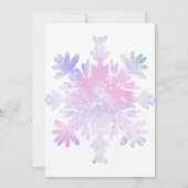 Invitation Baby Shower Flocon de Neige Hiver  (Dos)