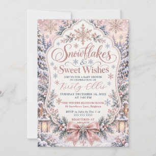 Invitation Baby Shower Flocons de Neige et Douces Envies